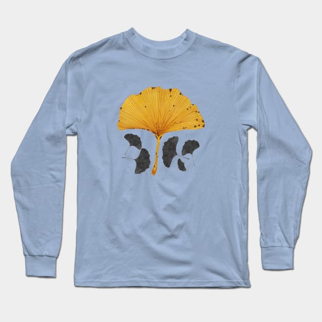 Ginkgo Leaf Tree Long Sleeve T-Shirt by nurdianto